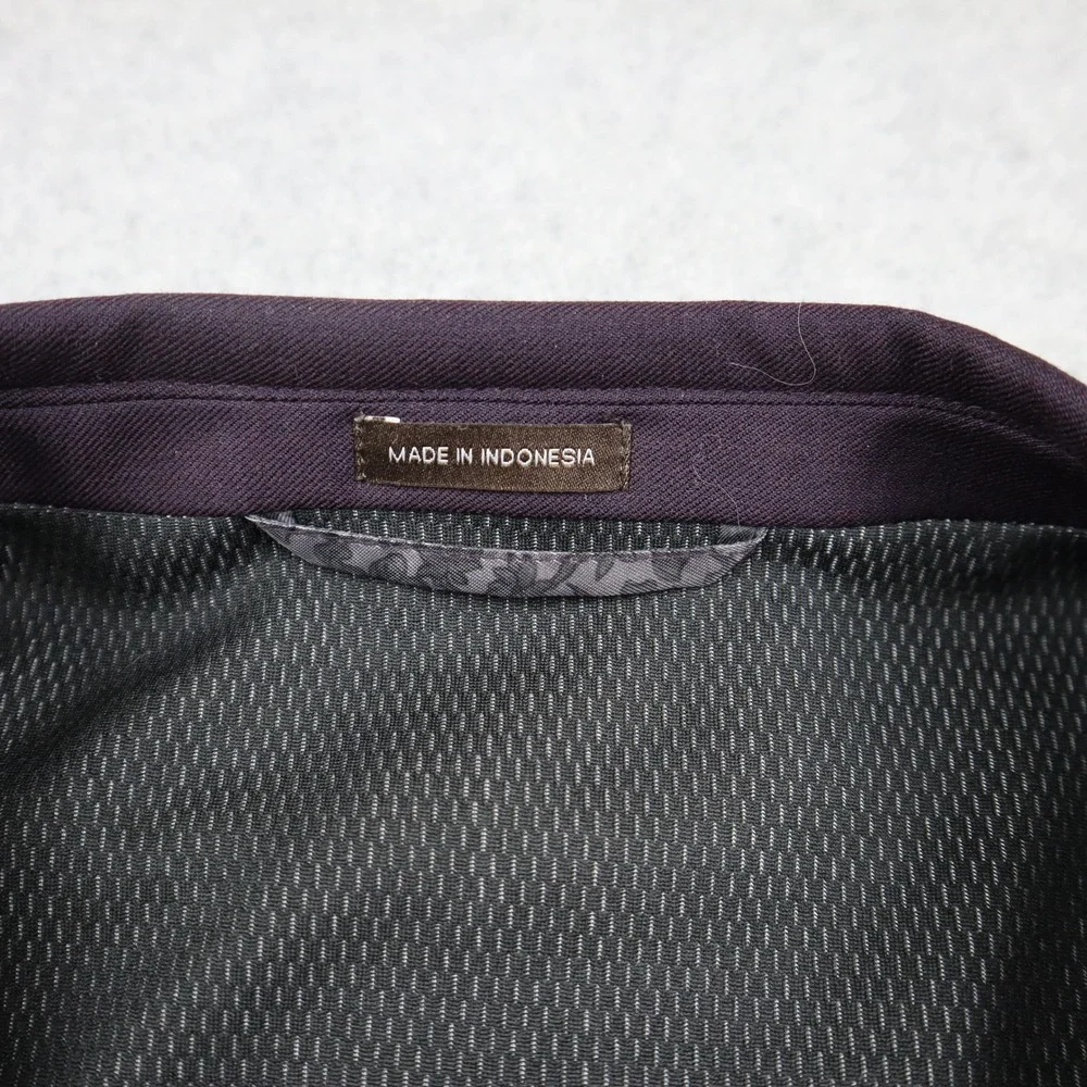 Joseph Abboud Blazer Mens 54 Regular White Label Plum Purple Wool Blend Stretch